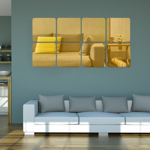 20 x20cm פינה עגולה פינות מראה מרובעות מדבקת קיר גמיש מדבקה מדבקה קיר גמיש מדבקה מדבקה - Product Image 3