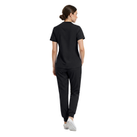 46002 Col rond, tissé, durable, écologique, vêtements pour femmes européennes, vêtements coréens élégants, respirants, vêtements d'hiver, printemps, automne