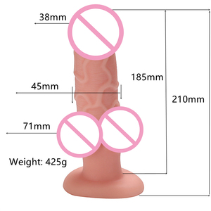Hot Sale Weiche und bequeme flexible PVC Anal Plug Sexspielzeug Realistische dicke Schwanz Dildos für erwachsene Frauen Masturbation - Product Image 2