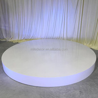 Fournitures de mariage JINDA, scène de danse en acrylique blanc brillant, scène ronde portable pour événement de mariage