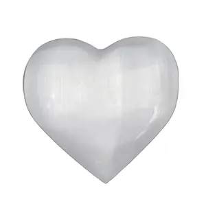 אהבה בצורת לב 80 מ""מ גבס טבעי מינרל סלניט שלג לבן לבנדר גבס אבן גבס מרווה אבני ריפוי