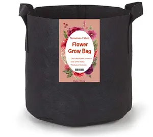 Wholesale Cheap 1 3 5 7 10 20 25 30 40 50 100 200 Gallon Black Outdoor Garden Flower Nursery Plant Grow Bag Grow Pots For Sale