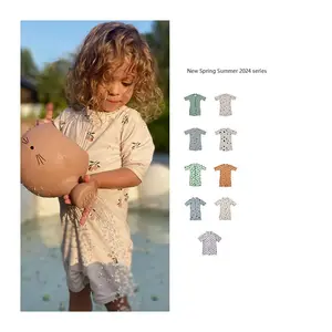 Aide Children's One-Piece Swimsuit Boys And Girls Baby Cartoon Swimsuit Baby Sun Quick Drying Kids swimwear