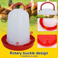 Abreuvoir automatique pour volailles de 1 L avec couvercle, seau d'alimentation pour canards, oies, poulets