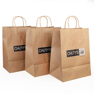 Custom <strong>Printed</strong> <strong>logo</strong> Plain Wine Bottle <strong>Bags</strong> White Kraft Brown <strong>Paper</strong> Packaging <strong>Bag</strong> Custom <strong>with</strong> Handles Wholesale China - Product Image 4