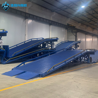 Rampe de quai mobile hydraulique robuste de 10 tonnes, rampe de chargement de conteneurs portable pour chariot élévateur, acier au carbone, hauteur réglable