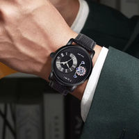 Jam Tangan Pria TOMI T104 Grosir, Desain Dial Bulat Premium, Tali Kulit, Jam Tangan Quartz Berkualitas Tinggi untuk Penggunaan Sehari-hari