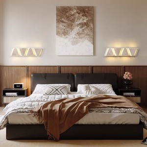 โคมไฟติดผนังสไตล์วินเทจแบบมินิมอลหินหวงตง LED E27 2 4 6 หัว ห้องนอน ห้องนั่งเล่น แสงสว่างโดยรอบ - Product Image 1