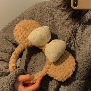Hàn Quốc sang trọng cung Chuột tai Hoop mùa đông dễ thương Gấu <span class=keywords><strong>Headband</strong></span> phụ nữ rửa mặt trang điểm sang trọng mặt nạ <span class=keywords><strong>Headband</strong></span> Phụ kiện tóc - Product Image 4