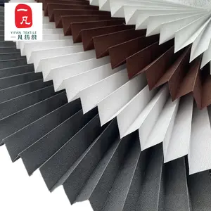 Wholesale Factory sunscreen Polyester cloth coated with starched pleated fabric for Car shade Fabric