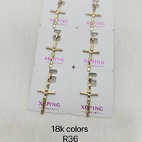Bijoux XUPING en gros, plaqué or 18 carats, pendentif croix de Jésus style hip-hop tendance