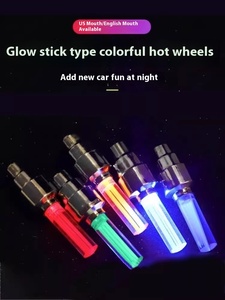 Hot Wheels ไฟวาล์วจักรยานไฟ LED สำหรับคืนขี่ยางแฟลชสำหรับจักรยานเสือภูเขา PC วัสดุแบตเตอรี่อุปกรณ์ขนาดเล็ก - Product Image 6