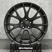 Jantes Bku forgées 5x115, 20, 21, 22 pouces, concaves personnalisées, noir satiné, alliage, jantes de course pour Dodge Challenger SRT Hellcat Charger
