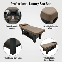 Mesa de Masaje Económica Multifuncional, Cama para Tatuajes y Pestañas, Color Marrón, Mesas Faciales, Camillas Plegables para Spa y Belleza