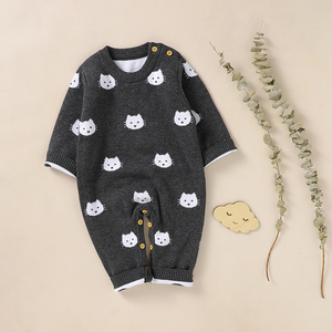 Mixiong รอมเปอร์แขนยาวลายลูกแมวน้อยน่ารักเสื้อผ้าสำหรับฤดูหนาว0-24เดือนรอมเปอร์ผ้าฝ้ายนุ่มสำหรับเด็กทารก - Product Image 3