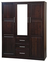 Garde-robe de mariage avec miroir, mobilier chinois classique Antique,