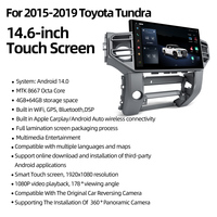 Écran tactile Android 14,6 pouces pour Tundra 2015-2019, GPS 4+64 Go, CarPlay sans fil, navigation multimédia, garantie 1 an, vente en gros