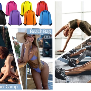 Bolsa Deportiva de Poliéster de Alta Calidad con Cordón, Asa de Cuerda, Correa para el Hombro, Logotipo Personalizado, Bolsa de Compras Promocional para Uso en Exteriores - Product Image 6