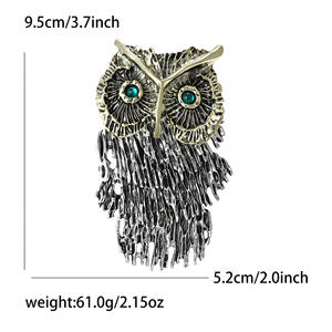 Yeni Seks Yaratıcı Ağır Sanayi Kolye Baykuş Broş Hem Erkekler Hem de Kadınlar için High-<span class=keywords><strong>end</strong></span> Ziyafet Atmosferi Hediye Takı - Product Image 5