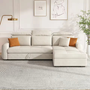 Hot Selling North America European <b>Sofa</b> <b>Bed</b> Furniture L Shape 3 Seater Magazine Pocket Put Down Back <b>Frame</b> Apartment <b>Sofa</b> <b>Bed</b> - Product Image 5