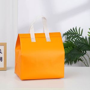 กระเป๋าเก็บความเย็นแบบไม่ทอสำหรับใส่ของชำ อาหาร นม กาแฟ - Product Image 2