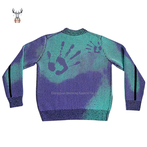 Pullover da Uomo Nanteng in Maglia Termocromica Girocollo 100% <span class=keywords><strong>Cotone</strong></span>, Stile Street Fashion Ampio e di Tendenza, Reattivo al Calore, Personalizzabile OEM - Product Image 2
