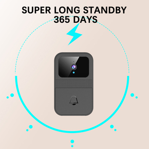 กริ่งประตูบ้านอัจฉริยะแบบขายส่ง วิดีโอความละเอียดสูง ใช้พลังงานต่ำ เชื่อมต่อ WIFI รุ่นชาร์จไฟได้ มองเห็นในเวลากลางคืน ระบบรักษาความปลอดภัยอัจฉริยะ 1 ชิ้น - Product Image 2