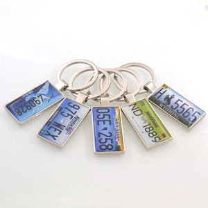 4色展開、人気商品、米国サイズ、無地の車用ナンバープレートキーホルダー - Product Image 6