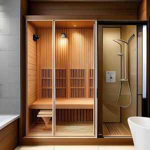 Saune per Interni ed Esterni Personalizzabili, Combinazioni di Doccia a <span class=keywords><strong>Vapore</strong></span> e Sauna - Product Image 2