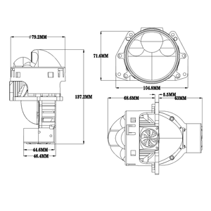 OEM P93 160W 3,0 biled Proyector láser H4 Led Auto Luces Faros de coche Retrofit RHD LHD <span class=keywords><strong>Bi</strong></span> Led Proyector Lente - Product Image 4
