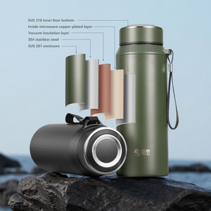 2025 Fábrica Atacado Portátil Eco Friendly Dupla Murada Garrafa De Água De Aço Inoxidável com Tampa - Product Image 2