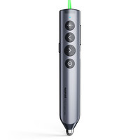 Presentador Inalámbrico de Aluminio al por Mayor con Láser Verde, Bluetooth, Air Mouse y Lápiz Óptico para Reuniones de Negocios
