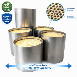 Sustrato Cerámico de Panal de Abeja Euro 4 5 6 de Alta Calidad, 400 CPSI 600 CPSI, Catalizador Monolítico, Soporte de Catalizador de Cordierita para TWC <span class=keywords><strong>DOC</strong></span> - Product Image 1