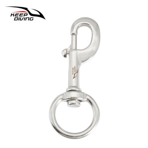 KEEP DIVING 316 Stainless Steel Head Rotating <b>Ring</b> Single Hook Spring Buckle Diving Equipment Accessories SSA DT120Y China <b>Cross</b> - Product Image 5