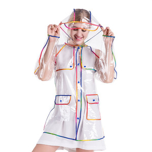 <span class=keywords><strong>Manteau</strong></span> imperméable réutilisable avec capuche et manches amples, pour le sport, la pluie, tendance, EVA, - Product Image 1