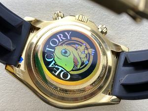 Reloj mecánico de gran calidad 40mm QF Factory 126518 904l acero 4131 movimiento peso 155g Chrono oro diamante Panda reloj - Product Image 5