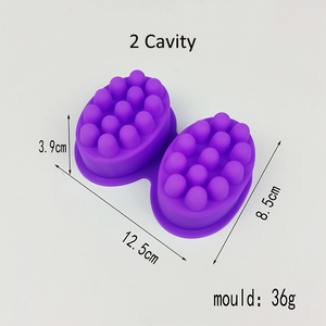 1/2/3/4/6/9 Hohlraum Massage Silikon formen 3D Silikon Massage Bar Seifen formen für DIY handgemachte Seife - Product Image 3