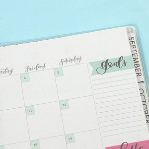 Libreta <span class=keywords><strong>planificador</strong></span> <span class=keywords><strong>semanal</strong></span> mensual con impresión personalizada A5, cubierta dura Rosa bonita, venta al por mayor, 2021 - Product Image 4