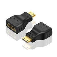 Mini Micro HDMI compatible macho a hembra adaptador estándar 4K conector Convertidor para HD TV Mesa PC Cámara teléfono móvil MP4