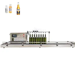 8-Nozzle Manual Automatic Liquid Filling Machine for Oil Beer Detergent Milk Beverage Components Packaged in Glass