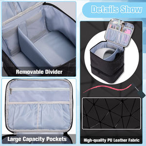 Tas pembawa cat kuku lapisan ganda, tas penyimpanan cat kuku bepergian - Product Image 3