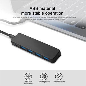 Hub USB 5 en 1 - Divisor de Puertos USB Múltiples, Adaptador de Hub USB 3.0 Multipuerto Ultrafino, Transferencia de Datos Rápida para Laptop, MacBook, PC - Product Image 4