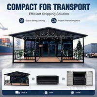 Maison modulaire préfabriquée extensible, alimentée à l'énergie solaire, résistante aux ouragans, maison conteneur pliable de 40 pieds