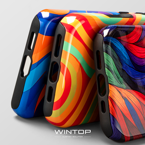 Coque de téléphone personnalisable à motif 3D avec transfert de chaleur magnétique <span class=keywords><strong>PC</strong></span> + TPU antichoc avec fonction portefeuille pour 17 Pro Max couleur personnalisée - Product Image 6