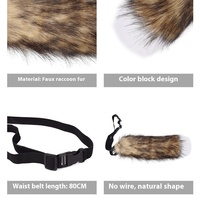 Faux Fox Tail Cosplay Accessoire Fluffy Soft Tie-on Animal Queue pour Costume Party Carnaval Jeu de Rôle