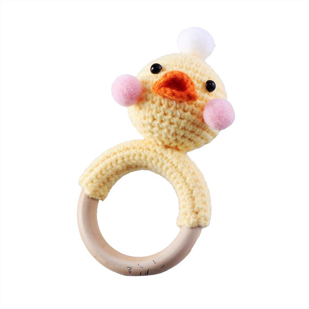 Pequeño pato amarillo anillos campana