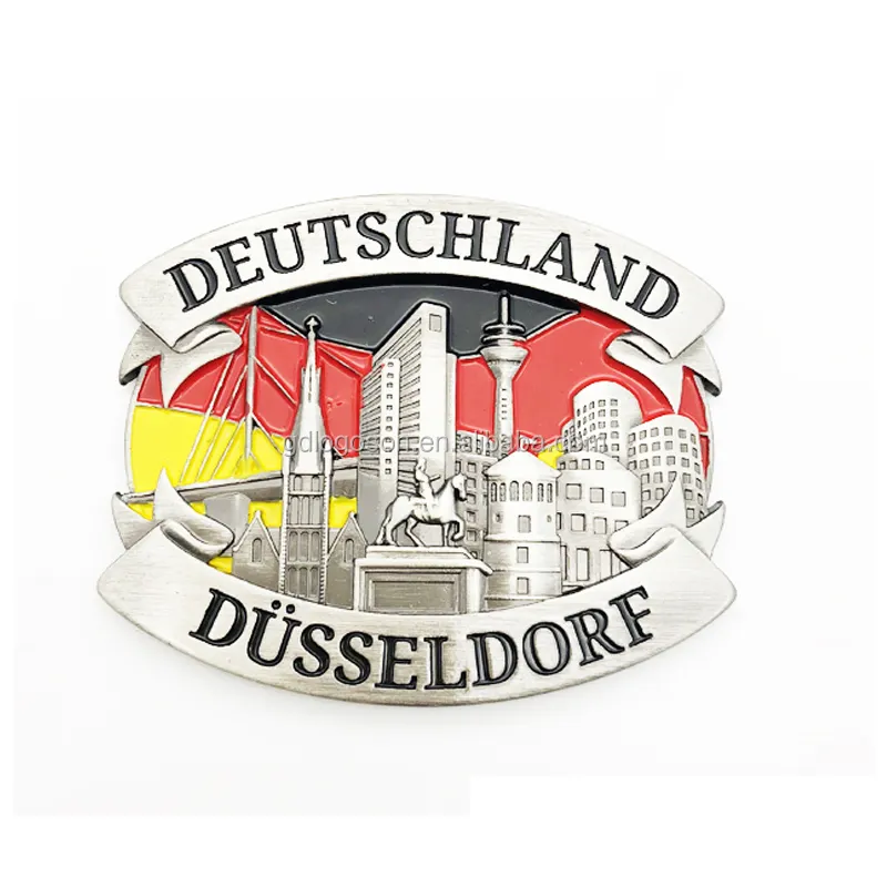 럭셔리 독일 컬러 채워진 조각 사용자 정의 금속 냉장고 자석 Deutschland 기념품