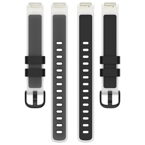 Correas Deportivas Clásicas de Silicona de Repuesto para Relojes, Correa de Reloj de Silicona de Dos Colores para Hombre y Mujer, Compatible con <span class=keywords><strong>Fitbit</strong></span> <span class=keywords><strong>Inspire</strong></span> <span class=keywords><strong>3</strong></span> - Product Image 3