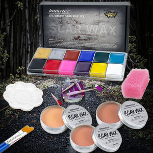 Kit de Maquillaje IMMETEE SFX, Set Profesional de Silicona para Cicatrices, 12 Colores, Paleta de Pintura Corporal y Facial, Sangre, Efectos Especiales para Halloween, Niños - Product Image 4