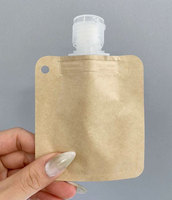Pochette personnalisée pour échantillons de crème et lotion, en papier kraft écologique et recyclable, avec bec verseur pour recharge de liquides, emballage pour soins de la peau
